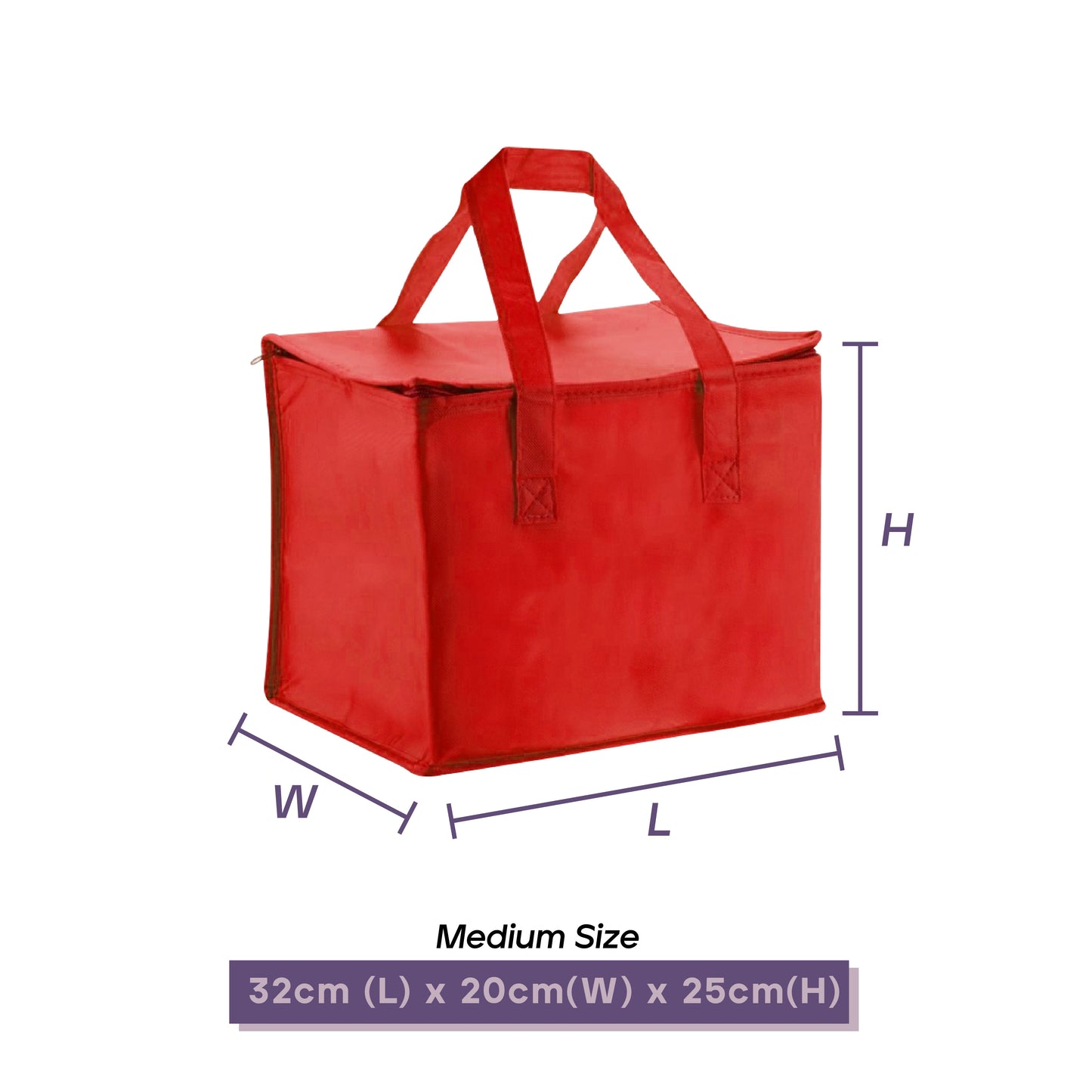 Cooler Bag MP-035 front view in Red