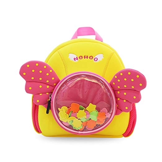 NOHOO Kid Angel 3D Design School Bag Waterproof Preschool Backpack Bags