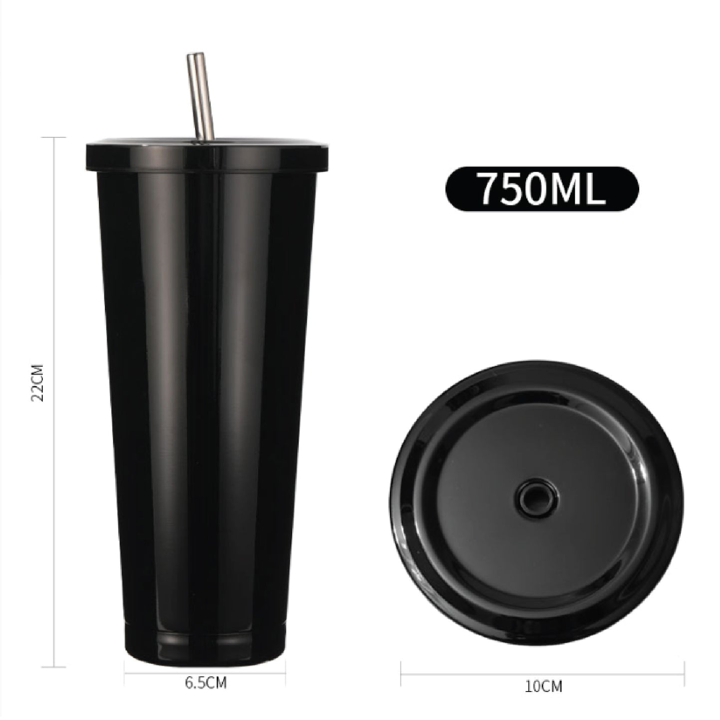 Stainless Steel Tumbler With Straw - BH-SS 0850
