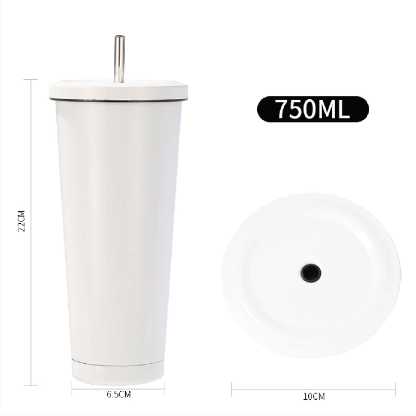 Stainless Steel Tumbler With Straw - BH-SS 0850