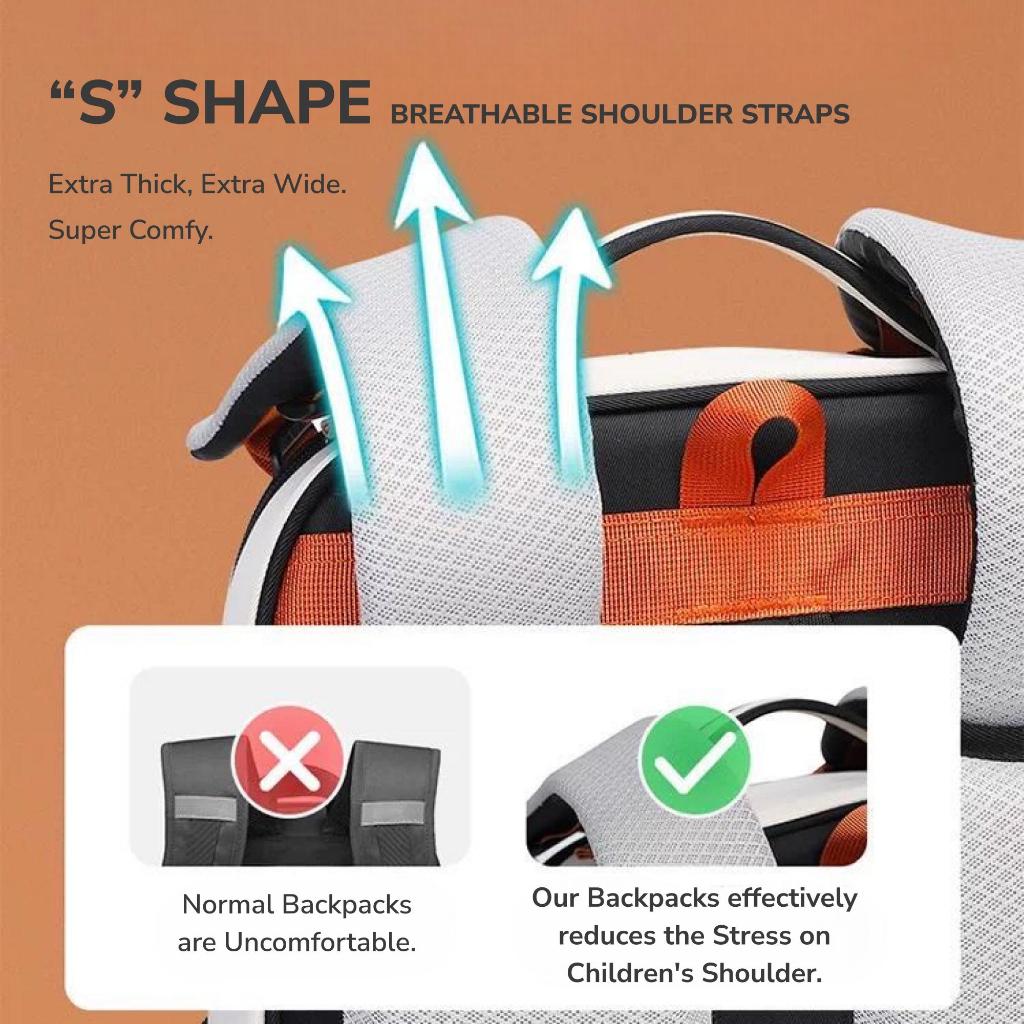 Sun Eight x Binbes Masterz Ergonomic Spine Protection Primary School Bag with FLOATECH™ - Sun Eight