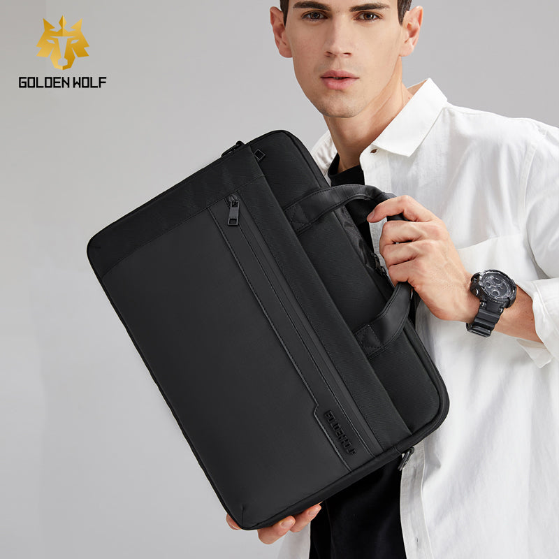 Golden Wolf Wardon Document Bag Sling Bag Messenger Bag Business Travel Bag (15.6")