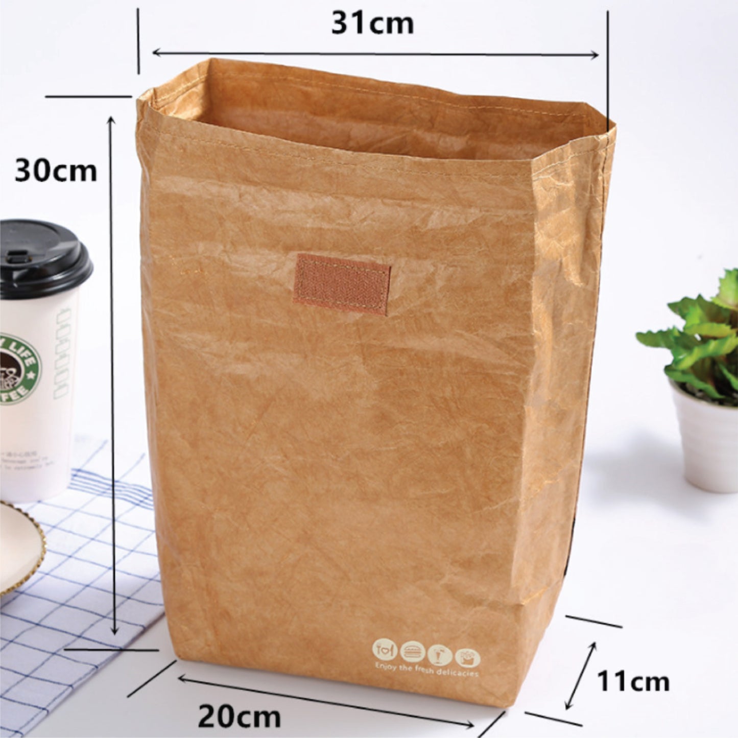 Reusable Paper Lunch Bag A