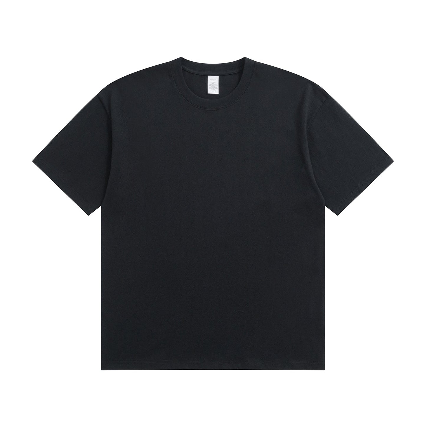 250G Adult Round Neck Short Sleeve T-Shirt - Black