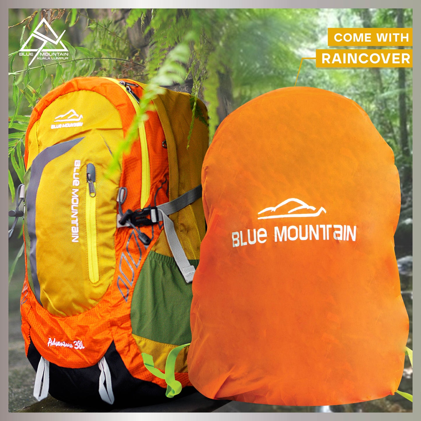 Blue Mountain Hiking Backpack 38L