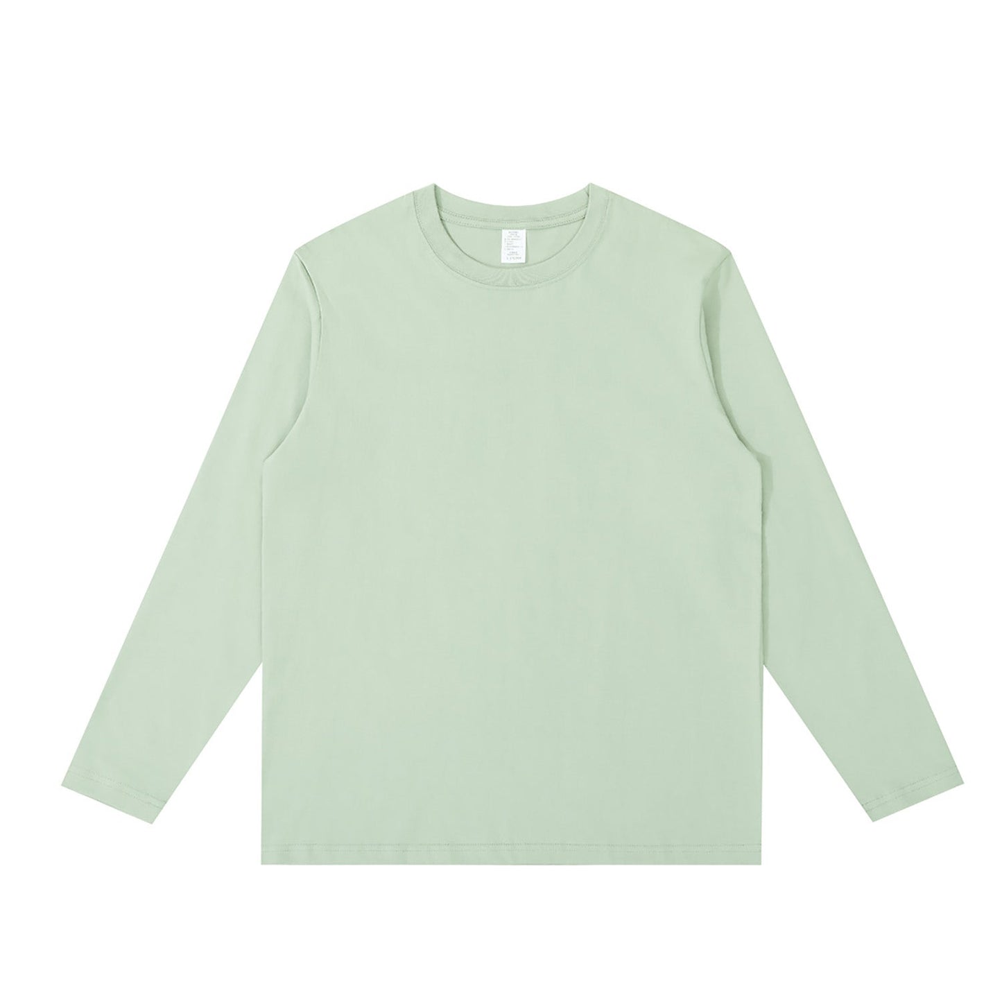 230G Adult Round Neck Long Sleeve T-Shirt - Grey Green