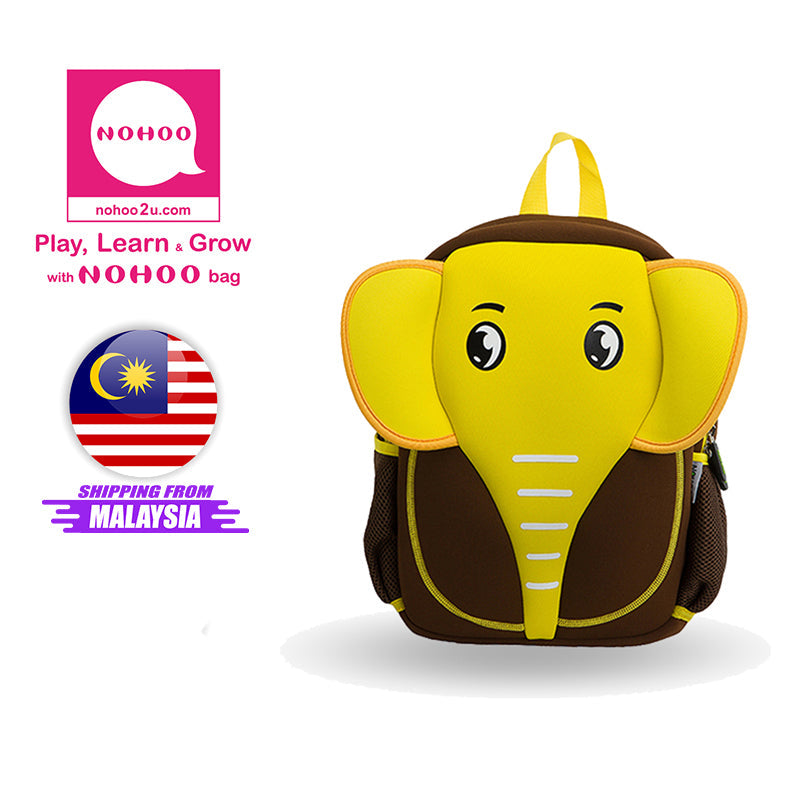 NOHOO Kid Elephant Design Children Boy Travel School Bag Beg Sekolah Bags A4 Bag