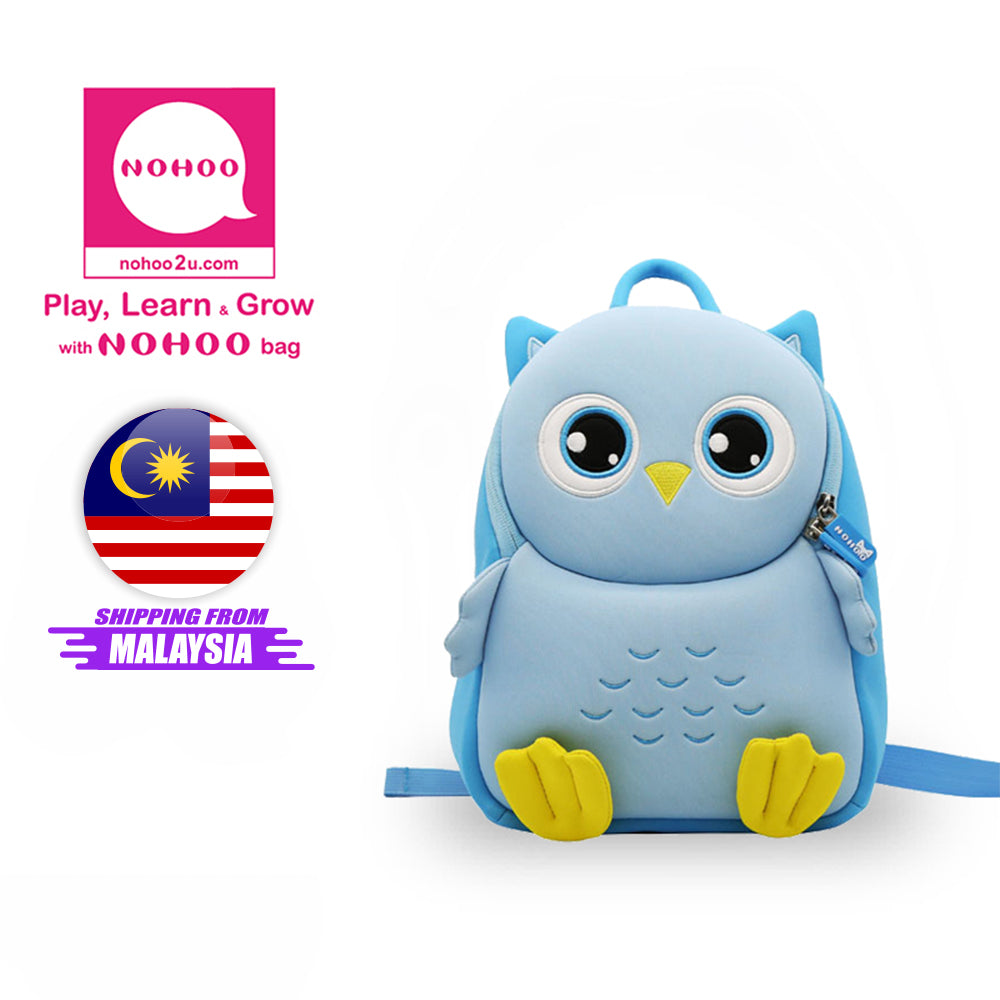 NOHOO Kid Backpack Owl (Blue)