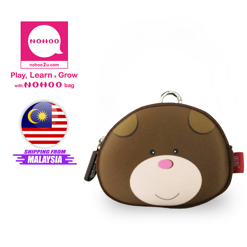 NOHOO Kid Bear Coin Pouch 3D Design Children Travel Wateproof Neoprene Diving