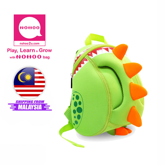 NOHOO Kid Dino Diny 3D Design Children Boy Travel School Bag Beg Sekolah Bags A4