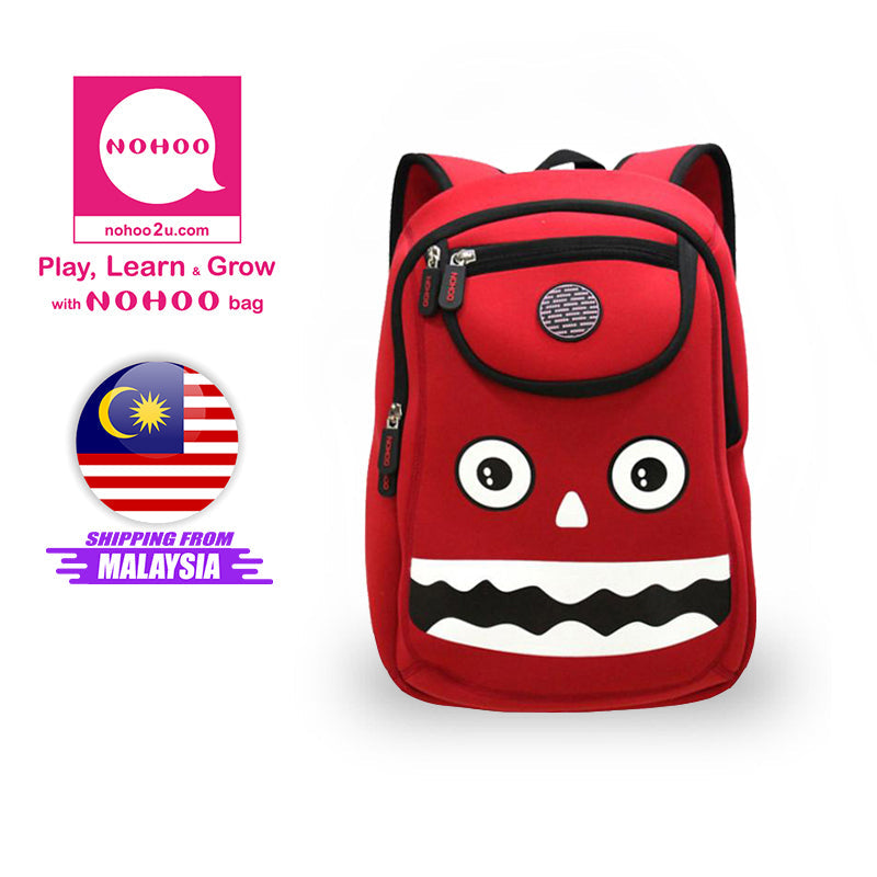 NOHOO Kid Happy Monster Design Children Boy Travel School Bag Beg Sekolah Bag A4