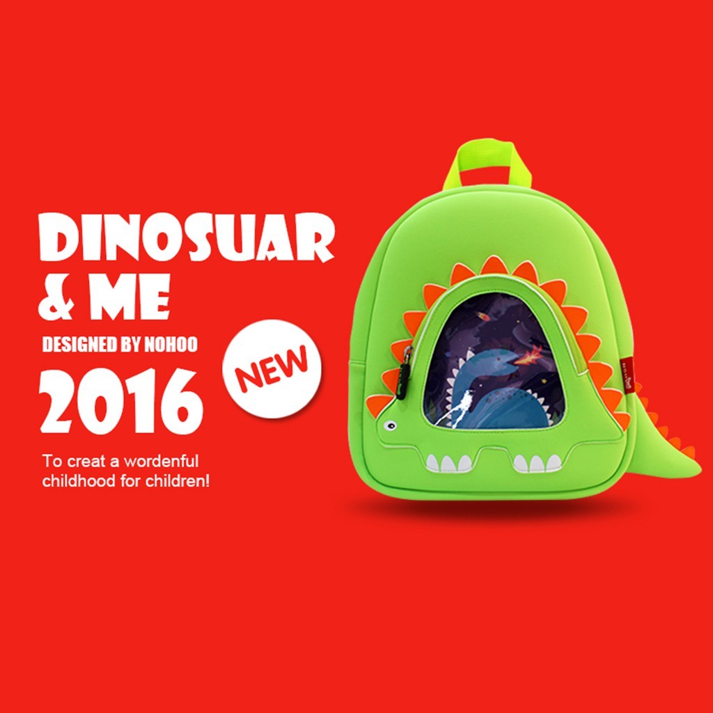 NOHOO Kid Stegosaurus Design Children Boy Travel School Bag Beg Sekolah Bags A4