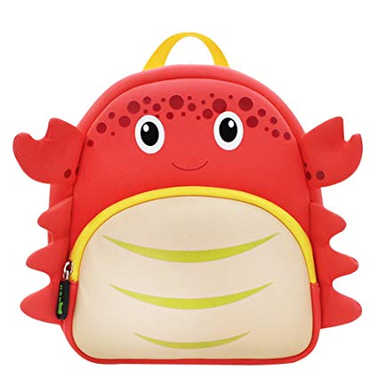 NOHOO Kid Crab Cute 3D Design School Bag Waterproof Preschool Backpack Bags