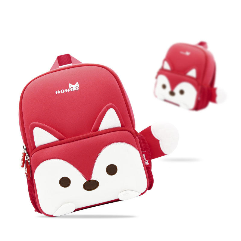 NOHOO Kid Foxy Red 3D Design Children Travel School Bag Beg Sekolah Bags A4