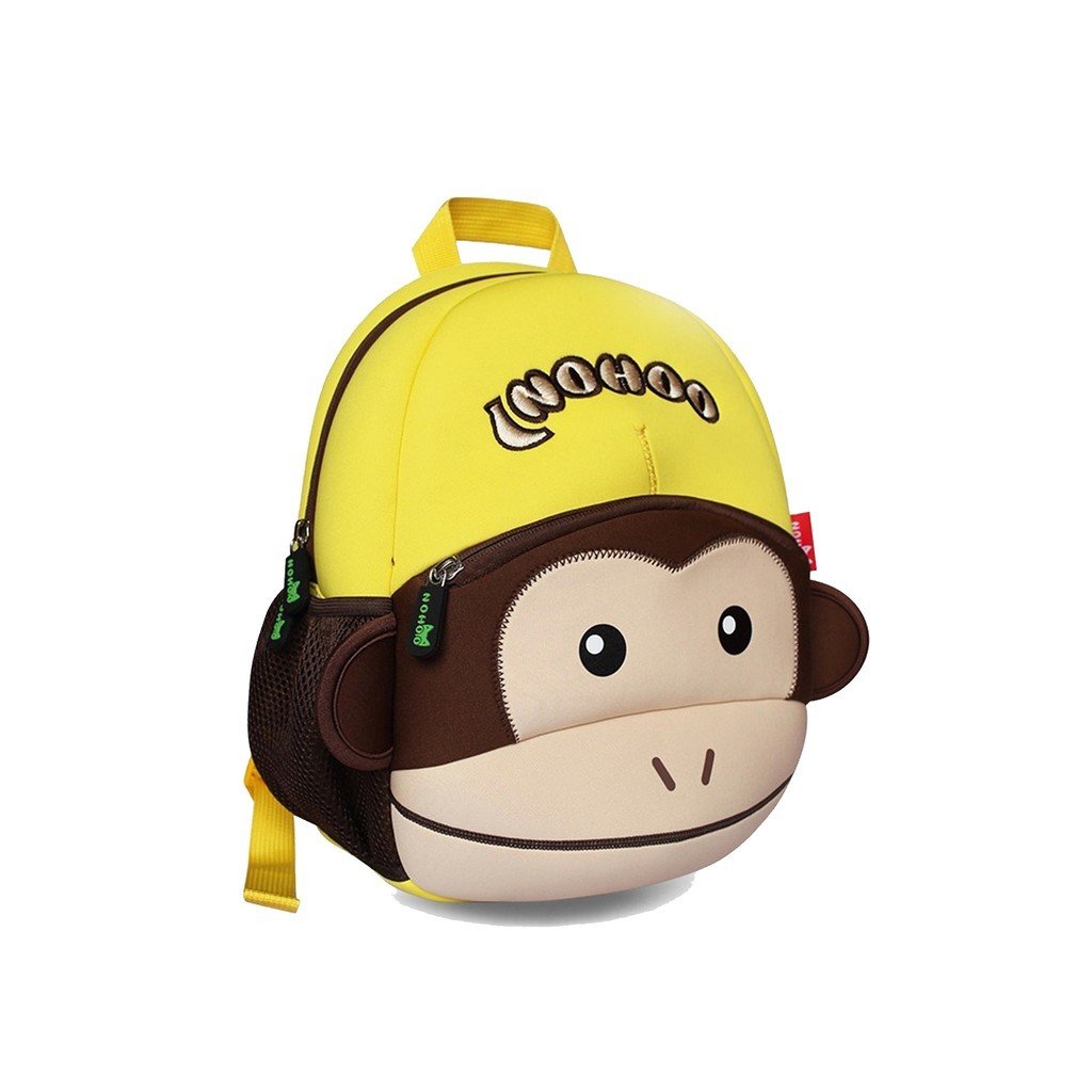 NOHOO Kid Monkey (New) 3D Design Toodler Bag Waterproof Preschool Backpack Bags