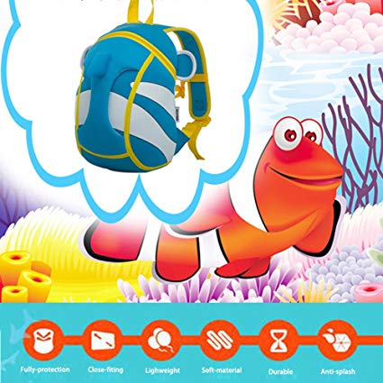 NOHOO Kid Clown Fish 3D Design Children Boy Travel School Bag Kindergarden Bag