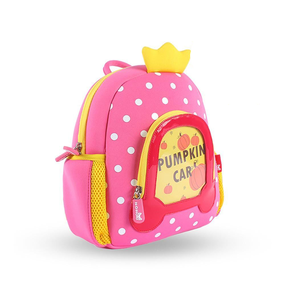 NOHOO Kid Pumpkin 3D Design Children Travel School Bag Waterproof Kindergarden