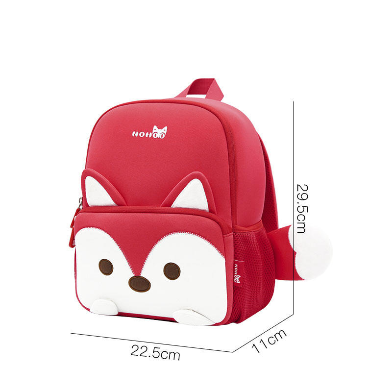 NOHOO Kid Foxy Red 3D Design Children Travel School Bag Beg Sekolah Bags A4