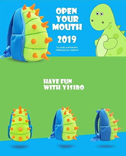 NOHOO Kid Spiky Dino Design Children Boy Travel School Bag Beg Sekolah Bags A4