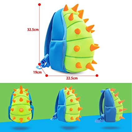 NOHOO Kid Spiky Dino Design Children Boy Travel School Bag Beg Sekolah Bags A4