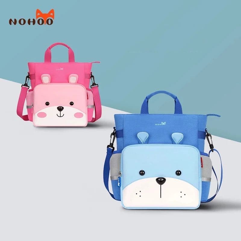 NOHOO Kid Tote Bag Smart Bear Blue