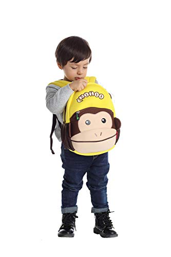 NOHOO Kid Monkey (New) 3D Design Toodler Bag Waterproof Preschool Backpack Bags