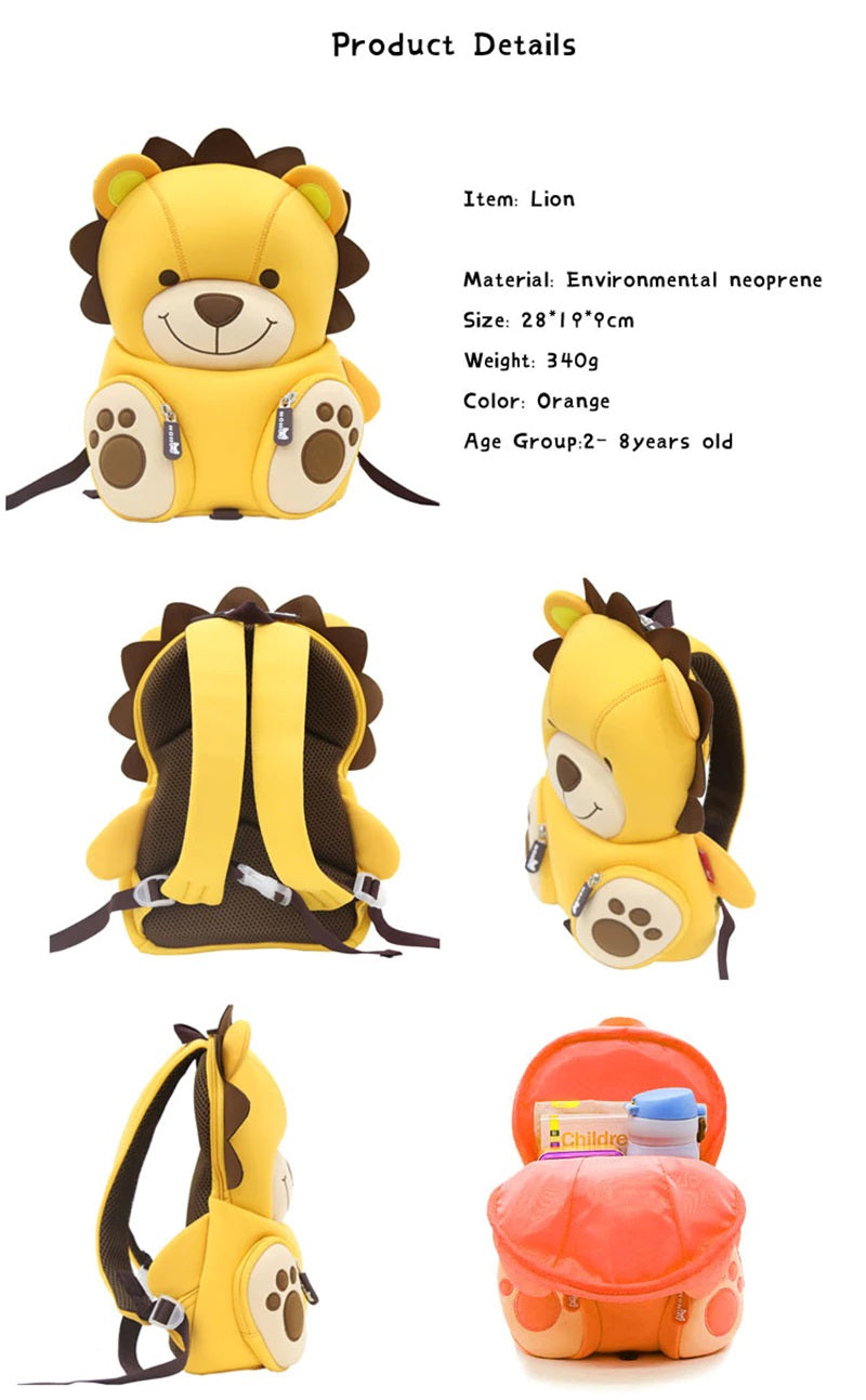 NOHOO Kids Bag 3D Design (New) Harness Backpack Preschool Travel Bag Waterproof