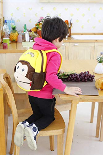 NOHOO Kid Monkey (New) 3D Design Toodler Bag Waterproof Preschool Backpack Bags