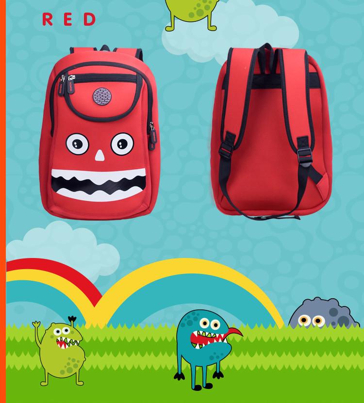 NOHOO Kid Happy Monster Design Children Boy Travel School Bag Beg Sekolah Bag A4