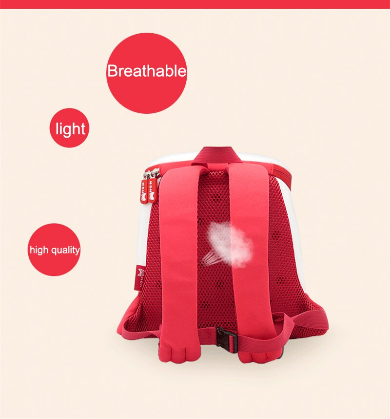 NOHOO Kids RED LITTLE FOXY (New) Waterproof Harness Travel Newborn Cute Kids Bag