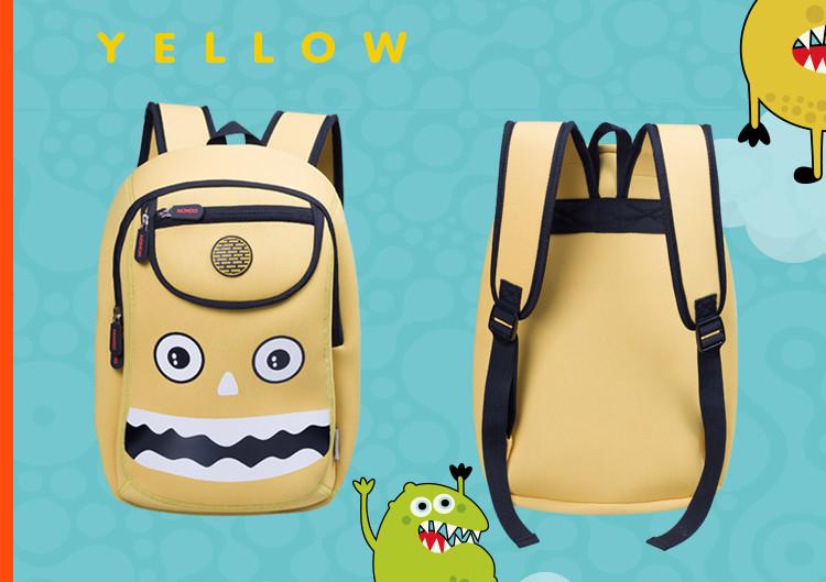 NOHOO Kid Happy Monster Design Children Boy Travel School Bag Beg Sekolah Bag A4