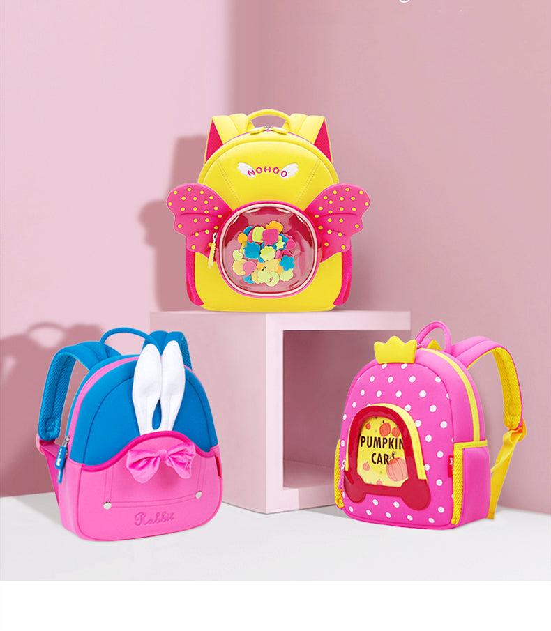 NOHOO Kid Pumpkin 3D Design Children Travel School Bag Waterproof Kindergarden