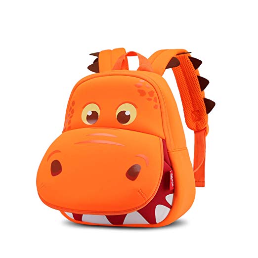 NOHOO Kid Hippo Mouth(New) 3D Design School Bag Waterproof Preschool Backpack Go