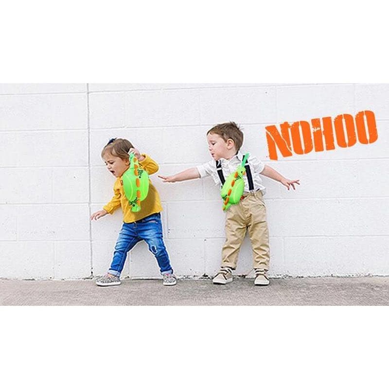 NOHOO Kid Dino Green 3D Design Children Boy Sling Crossbody Travel