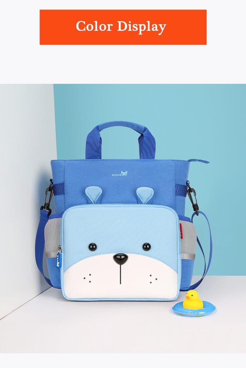 NOHOO Kid Tote Bag Smart Bear Blue