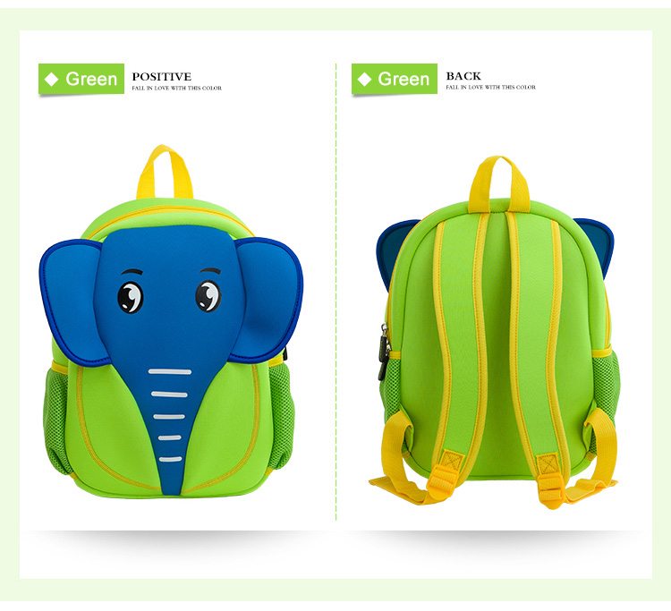 NOHOO Kid Elephant Design Children Boy Travel School Bag Beg Sekolah Bags A4 Bag