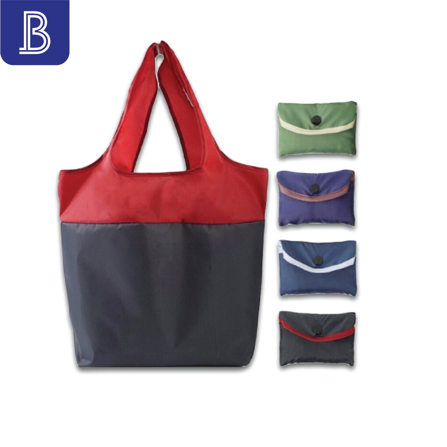 Two Tone Foldable Shopping Bag