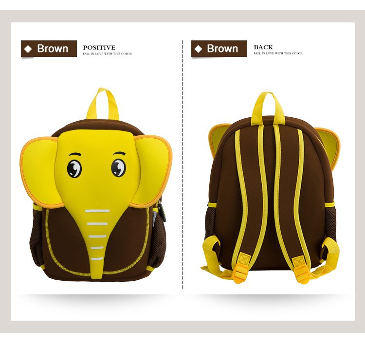 NOHOO Kid Elephant Design Children Boy Travel School Bag Beg Sekolah Bags A4 Bag