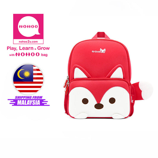 NOHOO Kid Foxy Red 3D Design Children Travel School Bag Beg Sekolah Bags A4