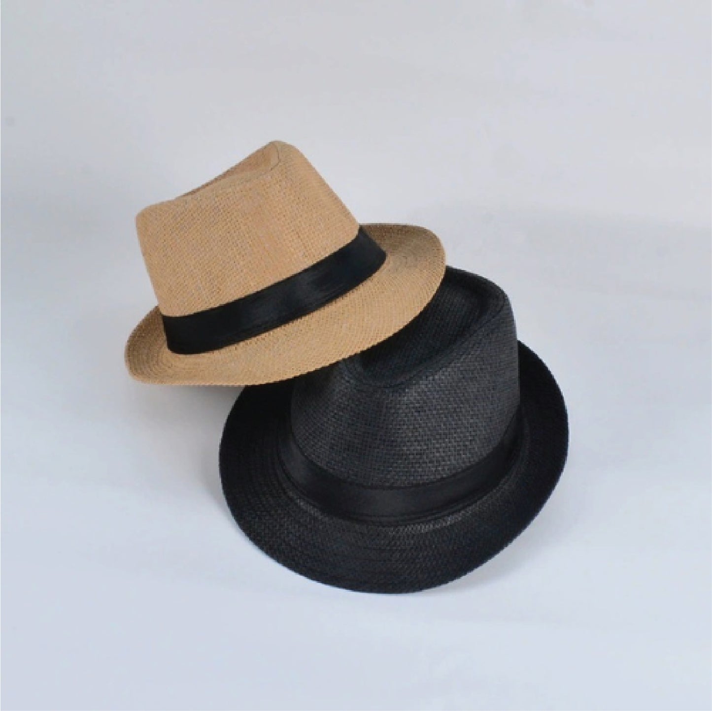 Unisex Hat Men Women Fedora Trilby Wide Brim Straw Cap