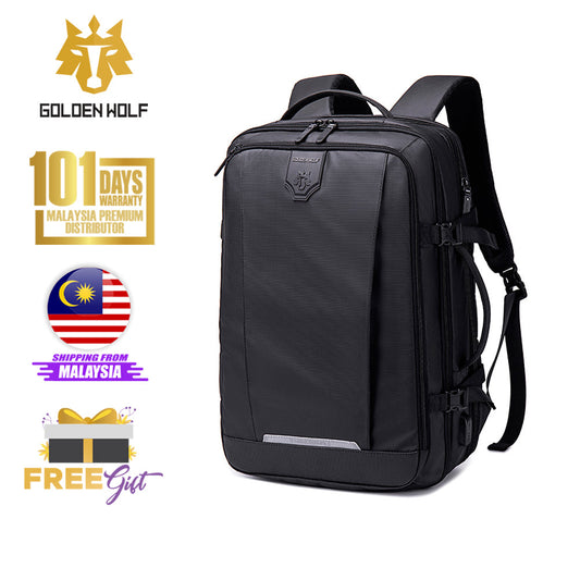 Golden Wolf Berserk Multiple Compartment extended capacity Laptop Backpack (15.6")