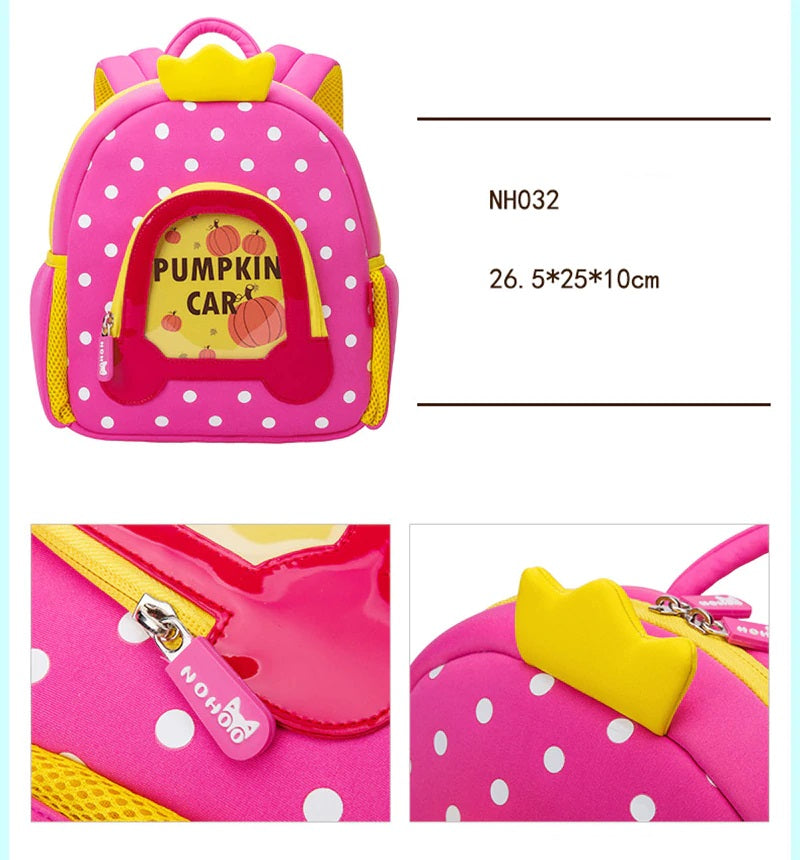 NOHOO Kid Pumpkin 3D Design Children Travel School Bag Waterproof Kindergarden