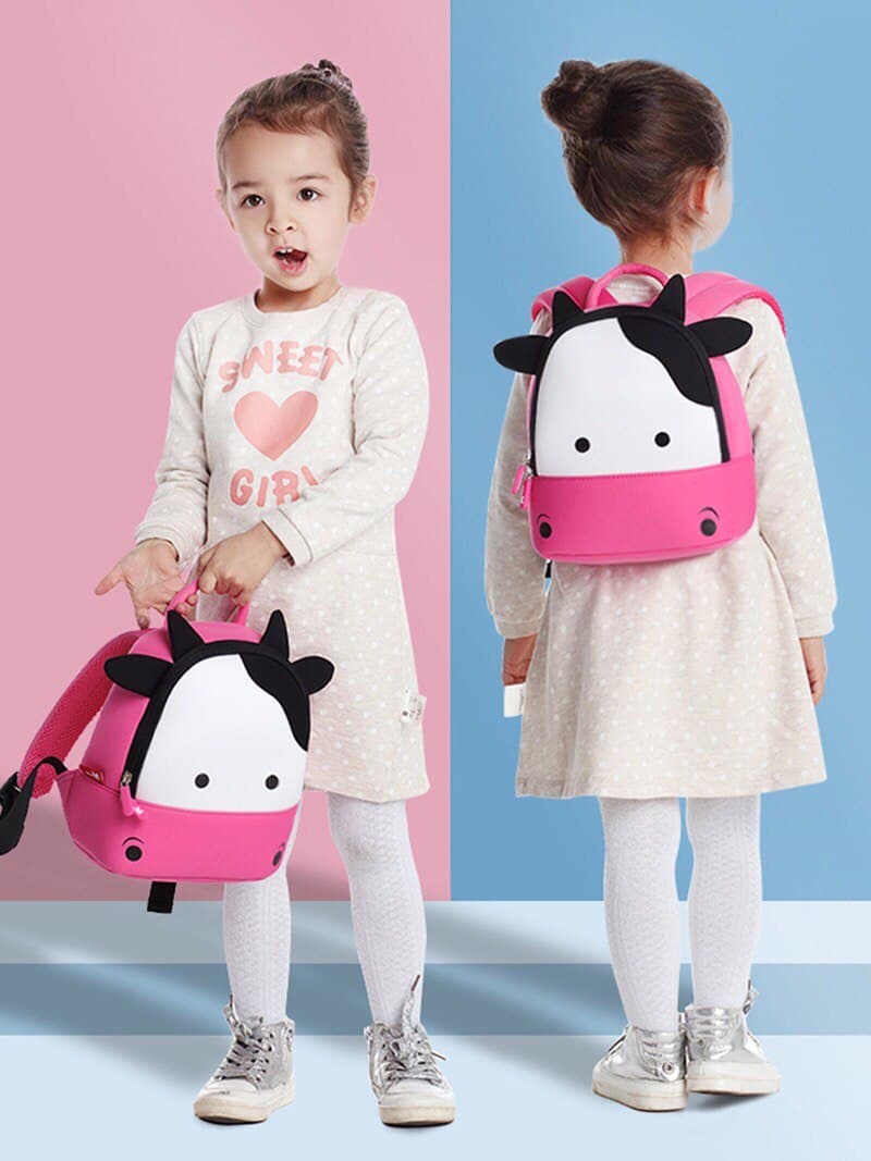 NOHOO Kid Moo Moo Cow 3D Design School Bag Waterproof Preschool Backpack Bags