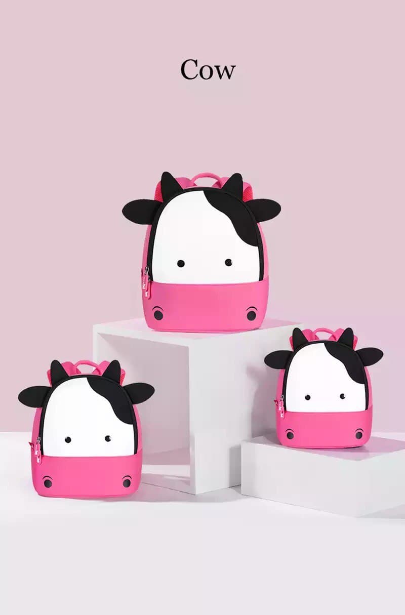 NOHOO Kid Moo Moo Cow 3D Design School Bag Waterproof Preschool Backpack Bags