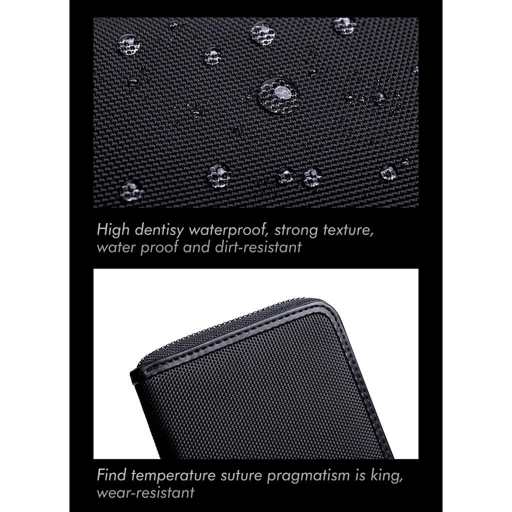 Arctic Hunter Ballistic Nylon Fashion Wallets Purses Oxford Money Clips Black Coin Pocket 12 cards compartment