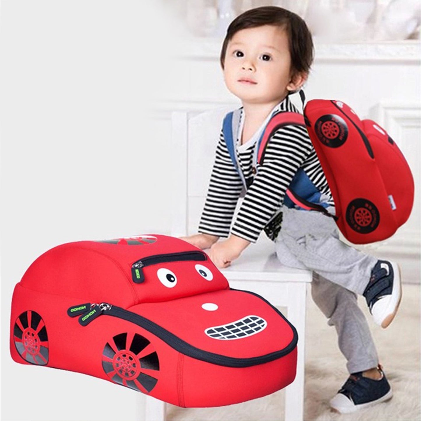 NOHOO Kid Racing Car Design Children Boy Travel School Bag Beg Sekolah Bags A4