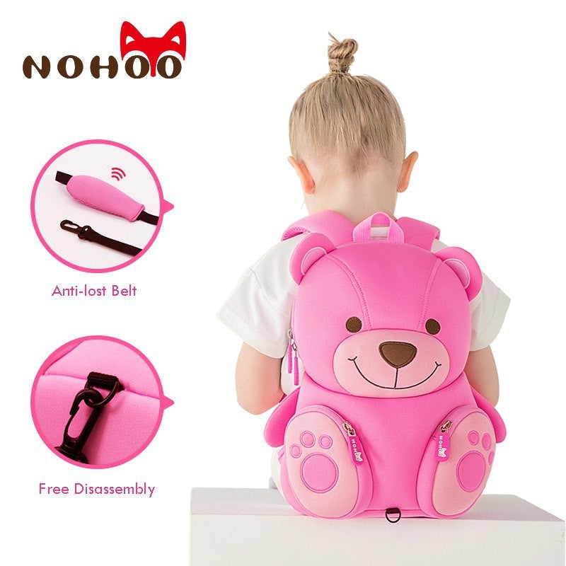 NOHOO Kids Bag 3D Design (New) Harness Backpack Preschool Travel Bag Waterproof