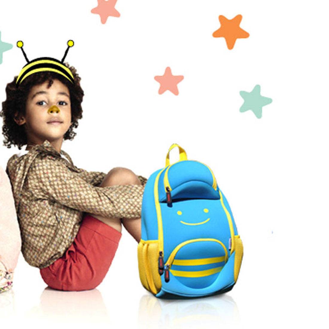 NOHOO 3D Kid Honey Bee Design School Bag Backpack Kindergarden Bag Bags