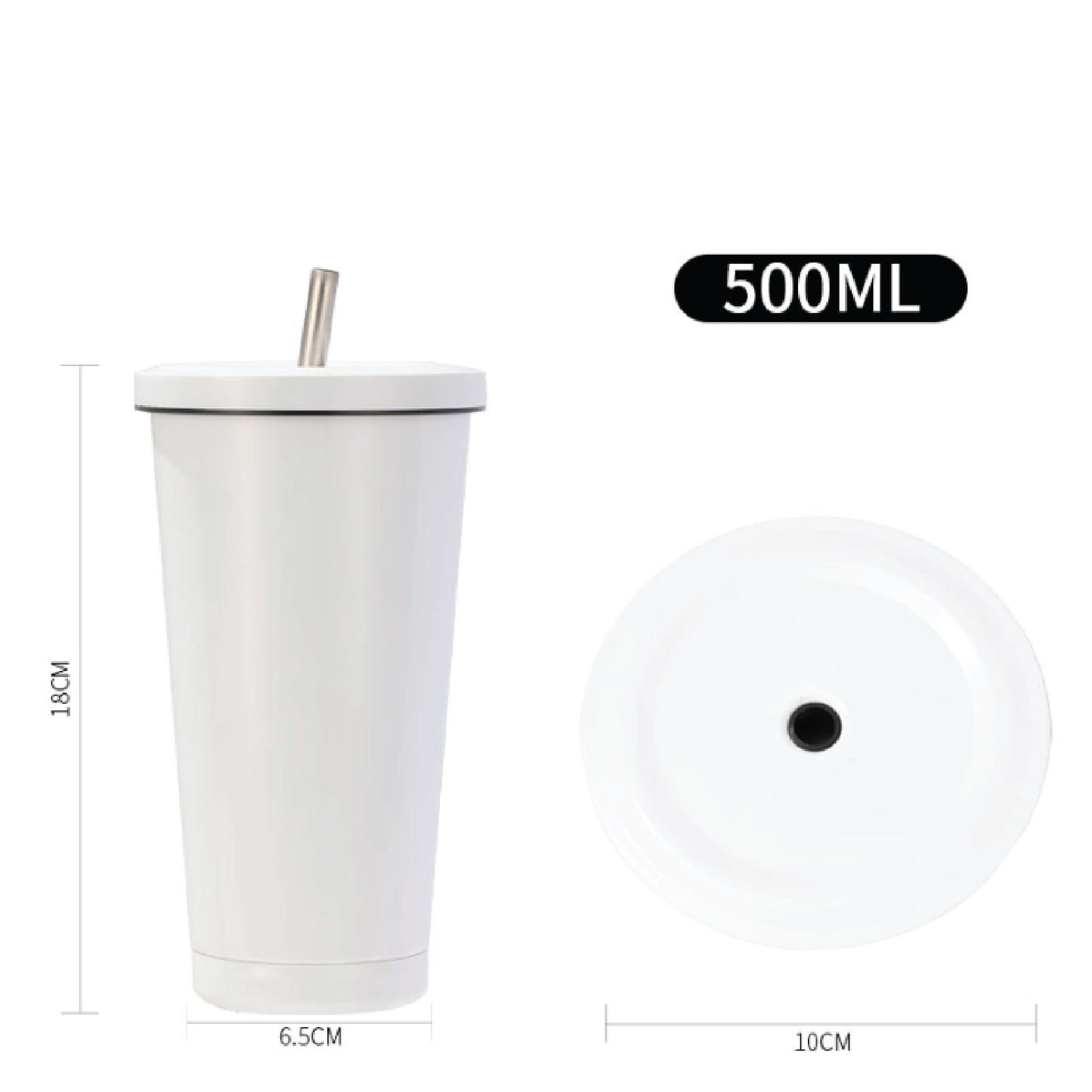 Stainless Steel Tumbler With Straw