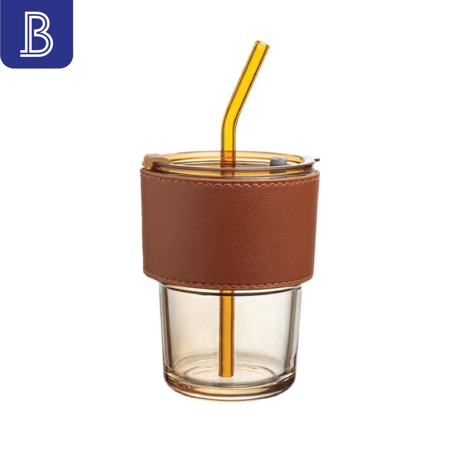 Coffee Glass Mug with Straw - BH-GM 0830